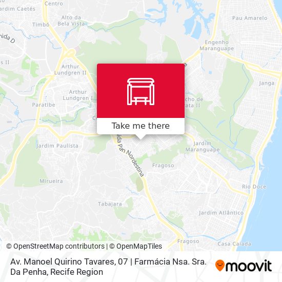 Mapa Av. Manoel Quirino Tavares, 07 | Farmácia Nsa. Sra. Da Penha