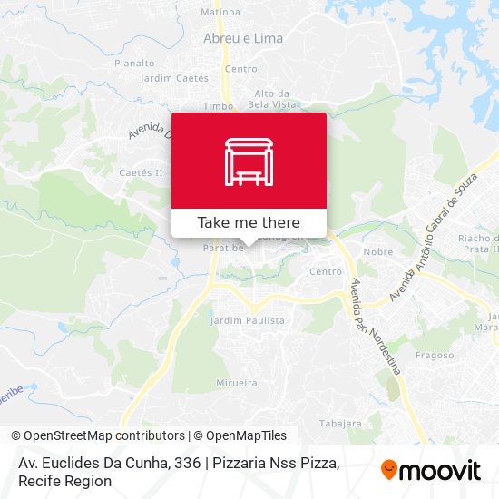 Mapa Av. Euclides Da Cunha, 336 | Pizzaria Nss Pizza