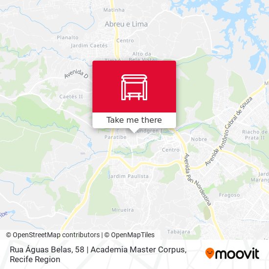 Rua Águas Belas, 58 | Academia Master Corpus map