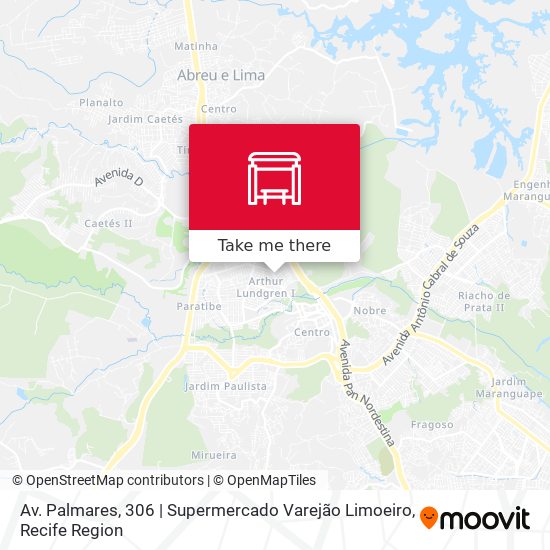 Av. Palmares, 306 | Supermercado Varejão Limoeiro map