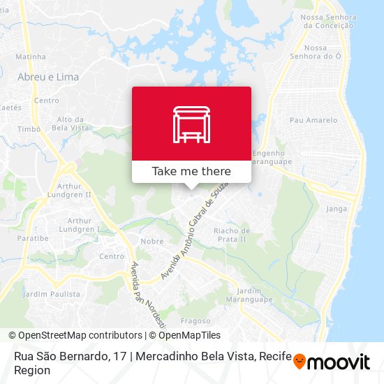 Rua São Bernardo, 17 | Mercadinho Bela Vista map