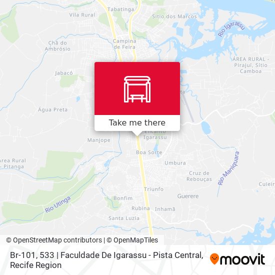 Br-101, 533 | Faculdade De Igarassu - Pista Central map