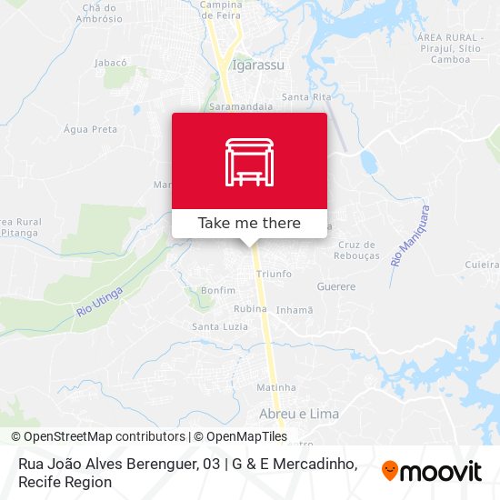 Rua João Alves Berenguer, 03 | G & E Mercadinho map