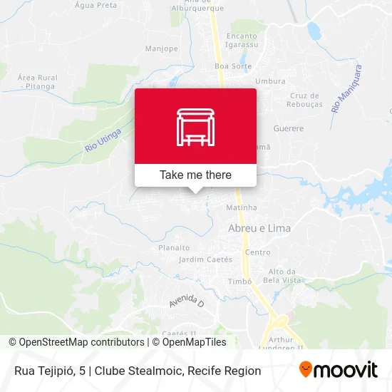 Rua Tejipió, 5 | Clube Stealmoic map