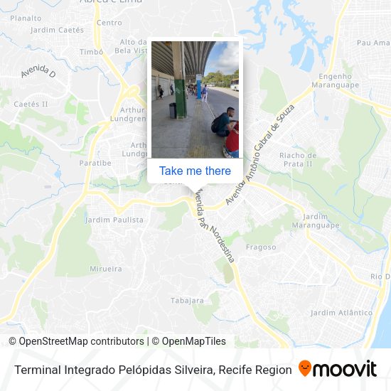 Terminal Integrado Pelópidas Silveira map