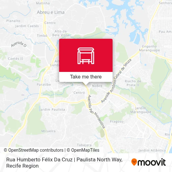 Rua Humberto Félix Da Cruz | Paulista North Way map