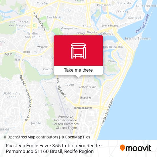 Rua Jean Émile Favre 355 Imbiribeira Recife - Pernambuco 51160 Brasil map