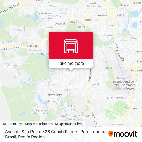 Avenida São Paulo 328 Cohab Recife - Pernambuco Brasil map