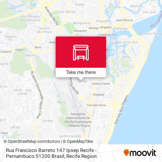 Rua Francisco Barreto 147 Ipsep Recife - Pernambuco 51200 Brasil map
