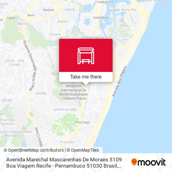 Mapa Avenida Marechal Mascarenhas De Moraes 5109 Boa Viagem Recife - Pernambuco 51030 Brasil