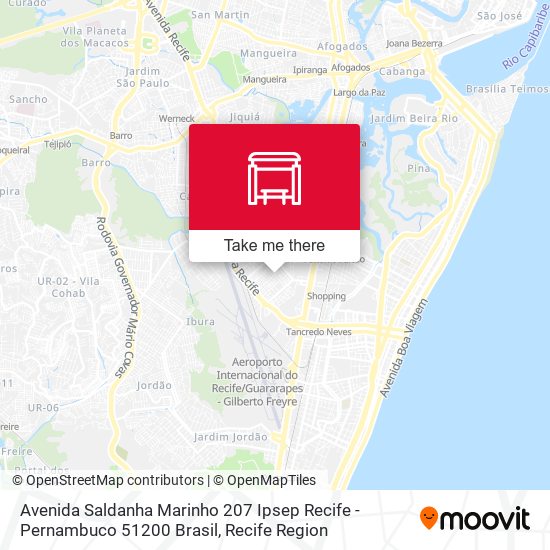 Avenida Saldanha Marinho 207 Ipsep Recife - Pernambuco 51200 Brasil map