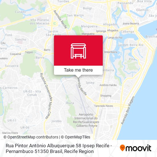 Mapa Rua Pintor Antônio Albuquerque 58 Ipsep Recife - Pernambuco 51350 Brasil
