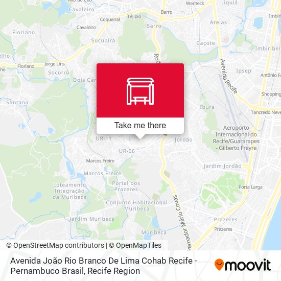 Avenida João Rio Branco De Lima Cohab Recife - Pernambuco Brasil map