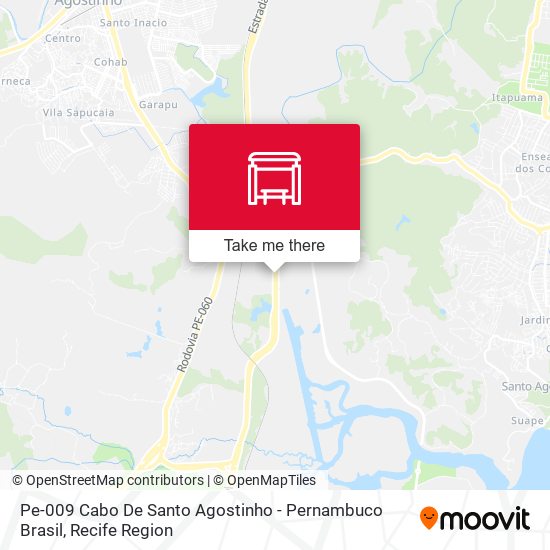 Pe-009 Cabo De Santo Agostinho - Pernambuco Brasil map