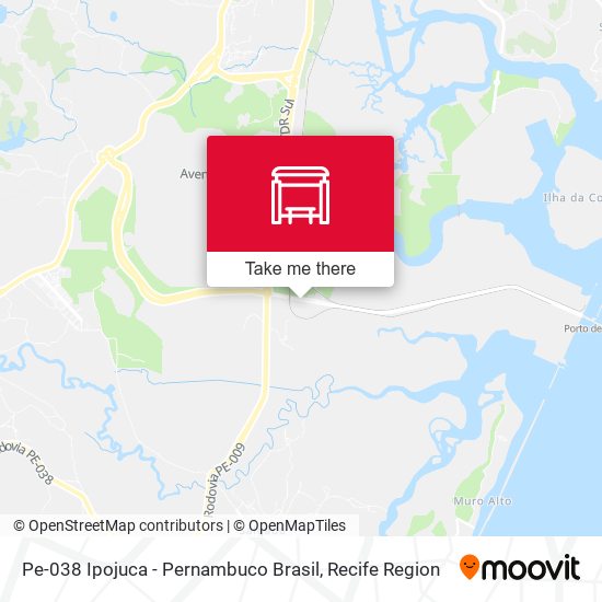 Pe-038 Ipojuca - Pernambuco Brasil map
