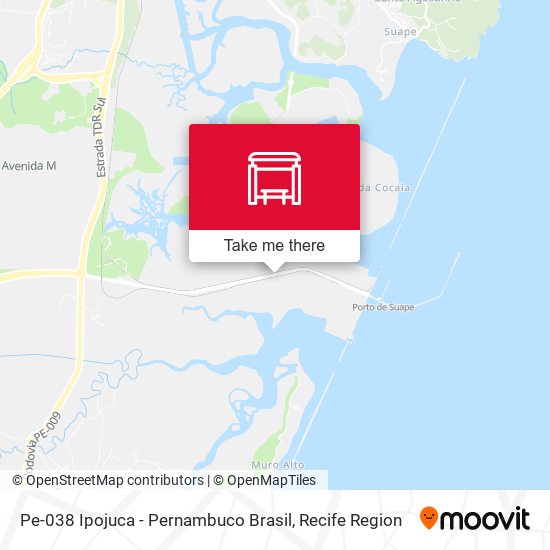Pe-038 Ipojuca - Pernambuco Brasil map