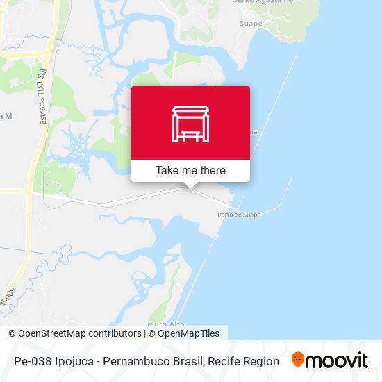 Pe-038 Ipojuca - Pernambuco Brasil map