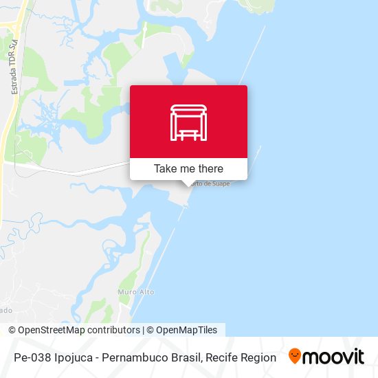 Pe-038 Ipojuca - Pernambuco Brasil map