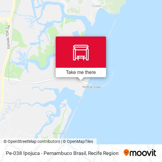 Pe-038 Ipojuca - Pernambuco Brasil map
