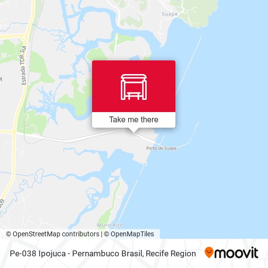Pe-038 Ipojuca - Pernambuco Brasil map