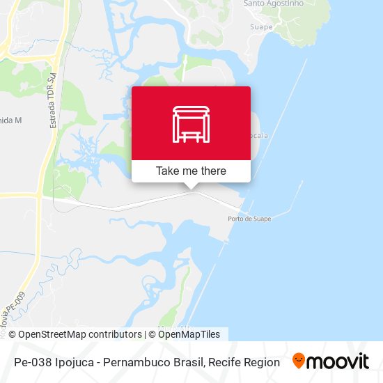 Pe-038 Ipojuca - Pernambuco Brasil map