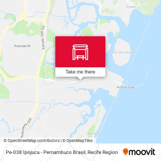 Pe-038 Ipojuca - Pernambuco Brasil map