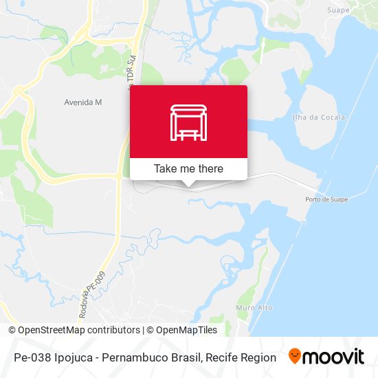 Pe-038 Ipojuca - Pernambuco Brasil map