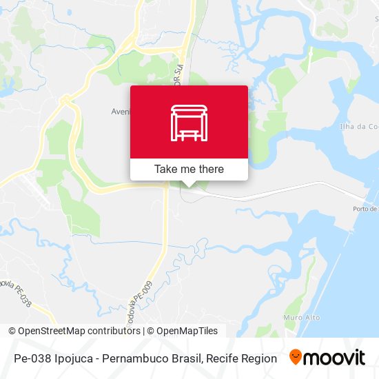 Pe-038 Ipojuca - Pernambuco Brasil map