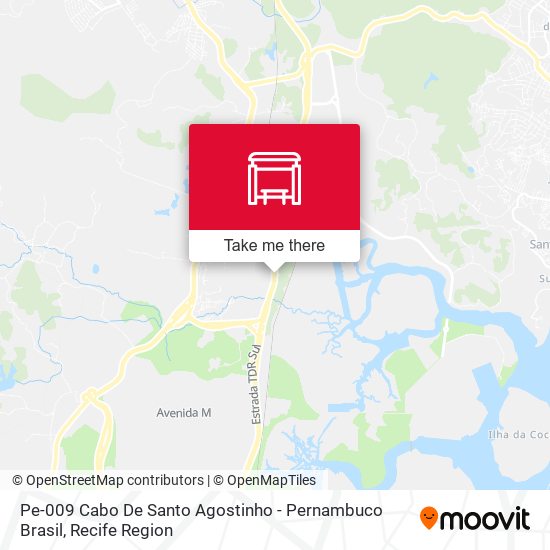 Pe-009 Cabo De Santo Agostinho - Pernambuco Brasil map