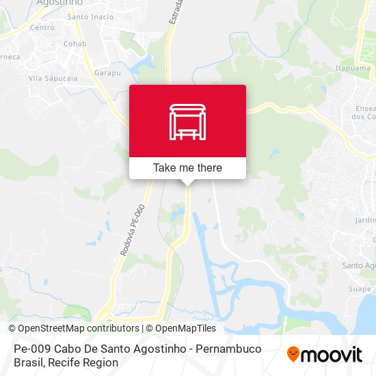 Pe-009 Cabo De Santo Agostinho - Pernambuco Brasil map