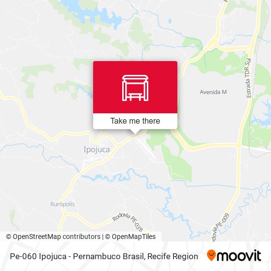 Pe-060 Ipojuca - Pernambuco Brasil map