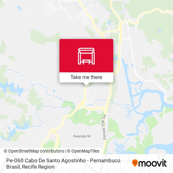Pe-060 Cabo De Santo Agostinho - Pernambuco Brasil map