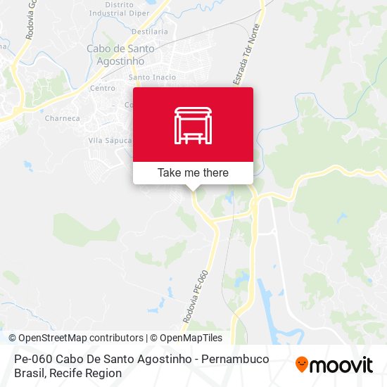 Pe-060 Cabo De Santo Agostinho - Pernambuco Brasil map