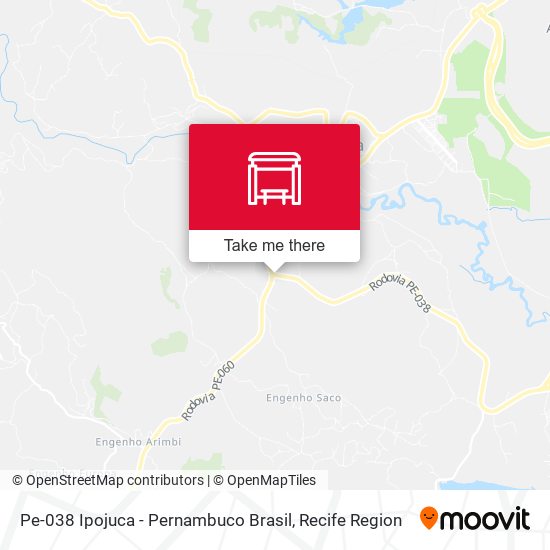 Mapa Pe-038 Ipojuca - Pernambuco Brasil