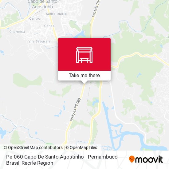Pe-060 Cabo De Santo Agostinho - Pernambuco Brasil map