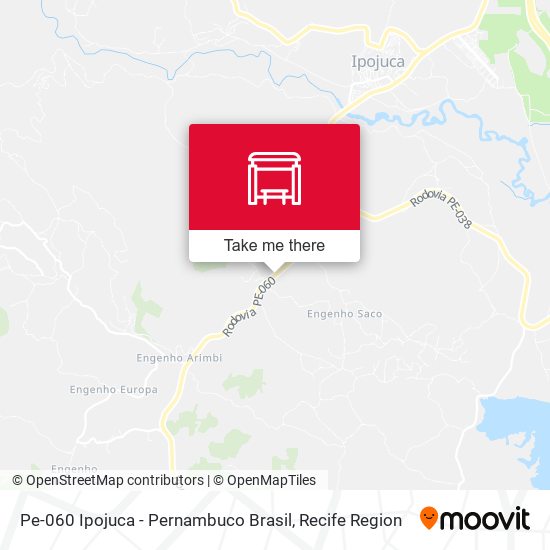 Pe-060 Ipojuca - Pernambuco Brasil map