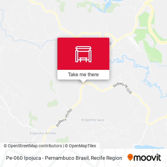 Pe-060 Ipojuca - Pernambuco Brasil map