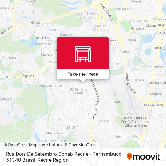 Rua Dois De Setembro Cohab Recife - Pernambuco 51340 Brasil map