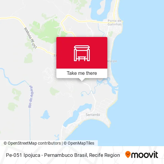 Pe-051 Ipojuca - Pernambuco Brasil map