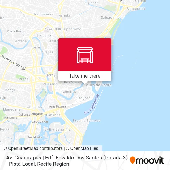 Av. Guararapes | Edf. Edvaldo Dos Santos (Parada 3) - Pista Local map
