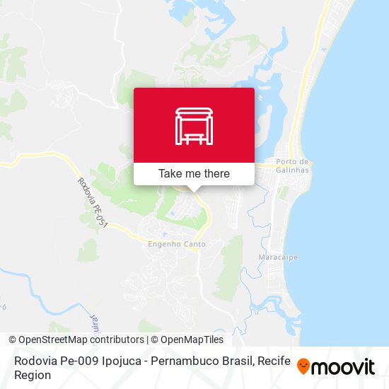 Rodovia Pe-009 Ipojuca - Pernambuco Brasil map