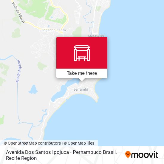 Avenida Dos Santos Ipojuca - Pernambuco Brasil map
