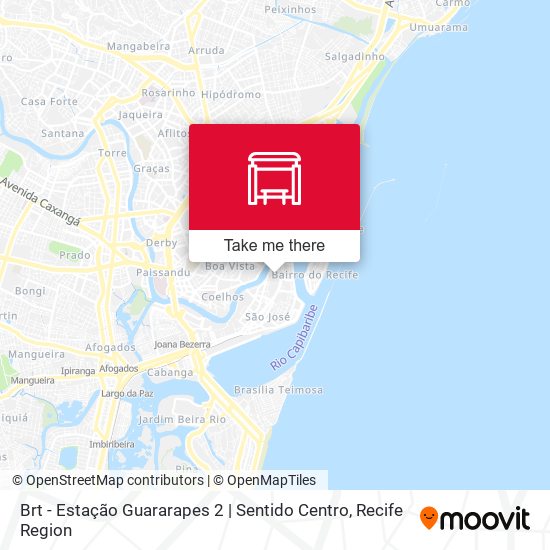 Mapa Brt - Estação Guararapes 2 | Sentido Centro