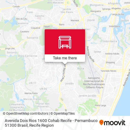 Avenida Dois Rios 1600 Cohab Recife - Pernambuco 51300 Brasil map