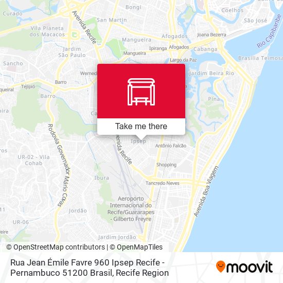 Rua Jean Émile Favre 960 Ipsep Recife - Pernambuco 51200 Brasil map