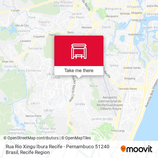 Rua Rio Xingu Ibura Recife - Pernambuco 51240 Brasil map
