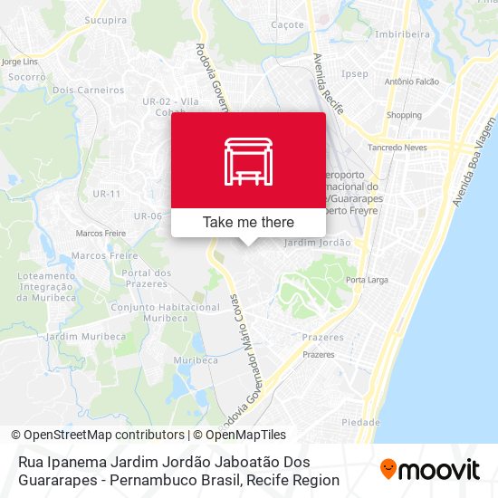 Rua Ipanema Jardim Jordão Jaboatão Dos Guararapes - Pernambuco Brasil map