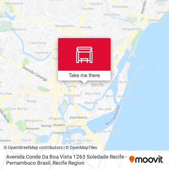 Mapa Avenida Conde Da Boa Vista 1263 Soledade Recife - Pernambuco Brasil