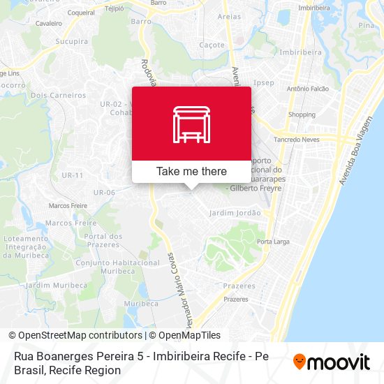 Rua Boanerges Pereira 5 - Imbiribeira Recife - Pe Brasil map