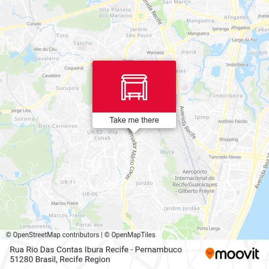Rua Rio Das Contas Ibura Recife - Pernambuco 51280 Brasil map